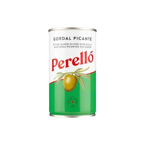 Perello Gordal Picante Spicy Pitted Olives Tin 150