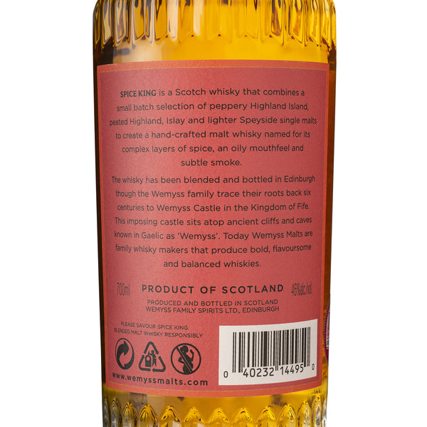 Wemyss Malts Spice King Scotch Whisky 70cl